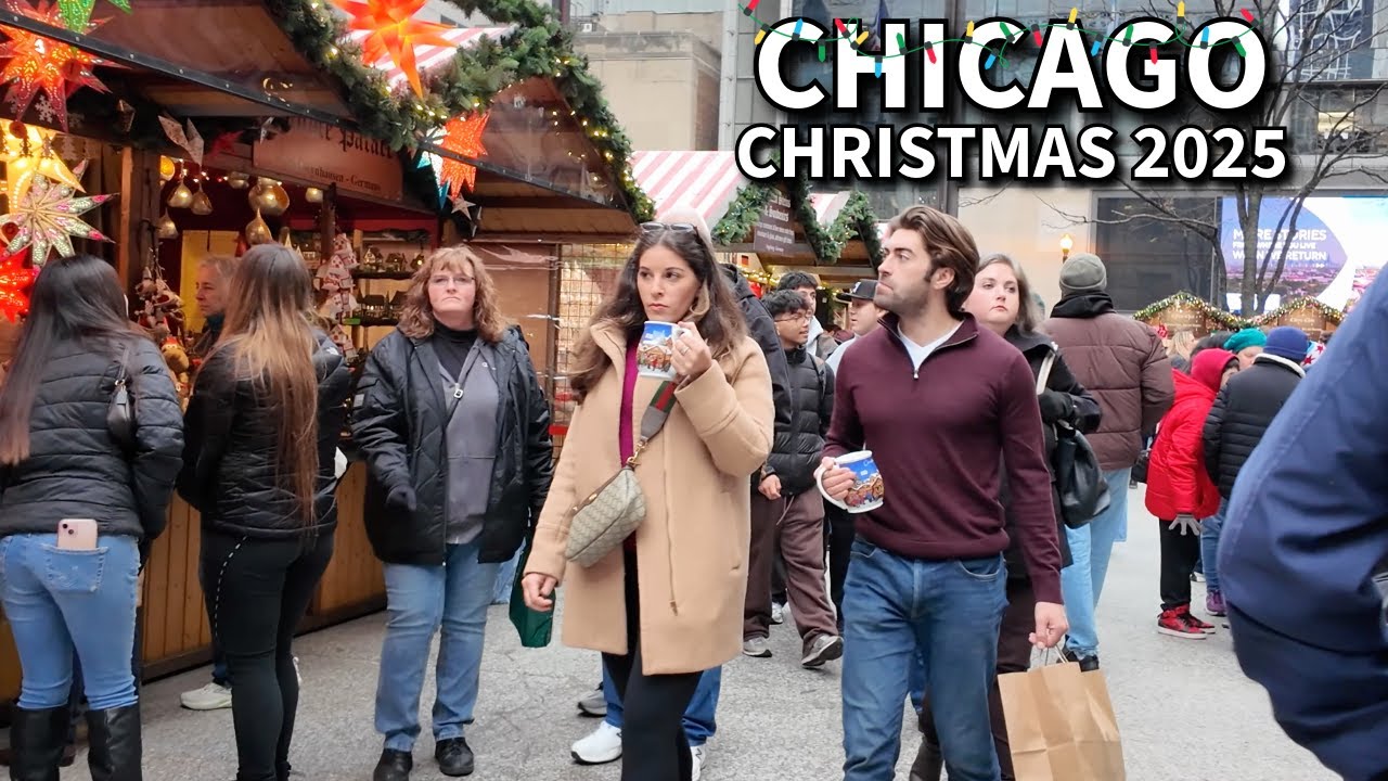 Chicago Christmas Market ✨ Christkindlmarket Walk Opening Day On Friday | November 21, 2025 | 4K
