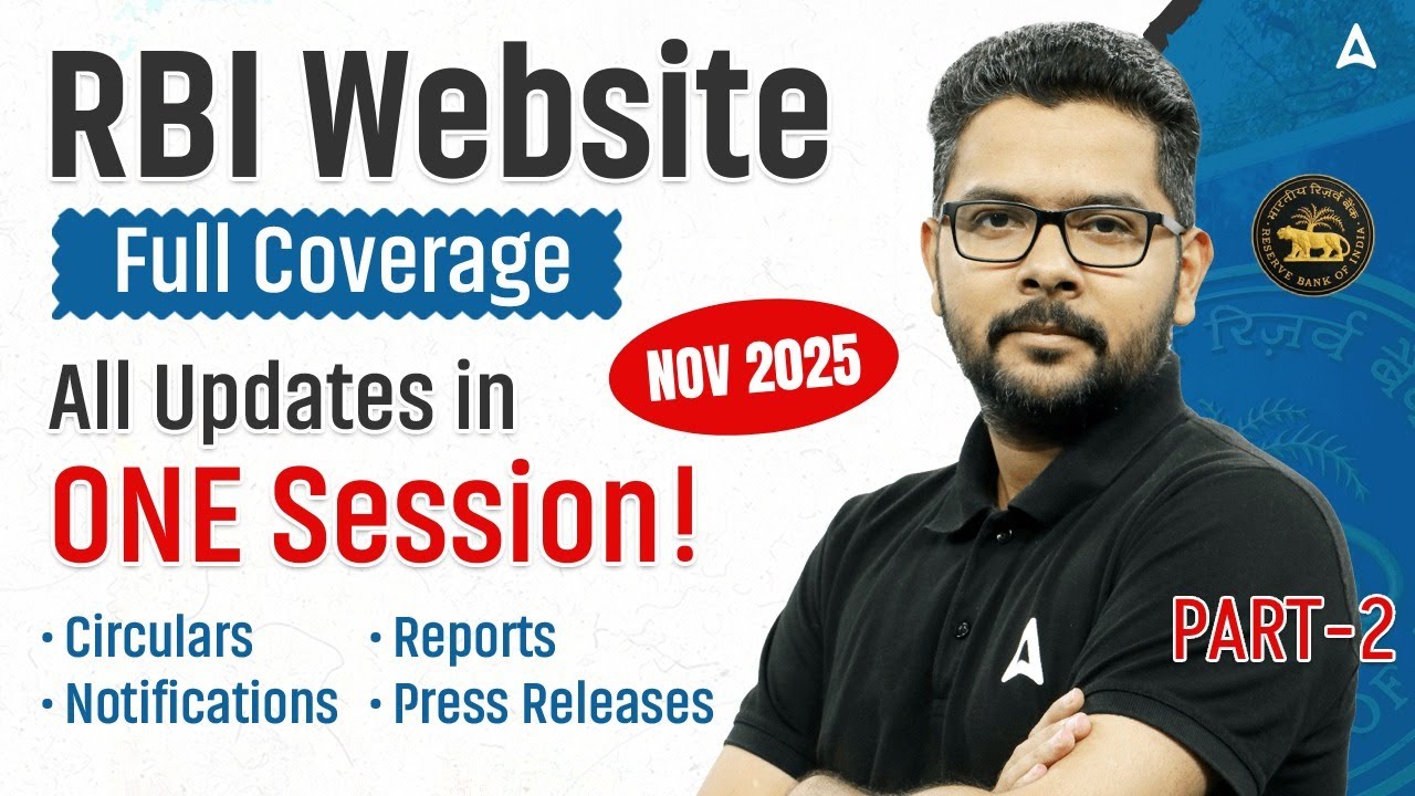 RBI Website Full Coverage 2025 | Part-2 | All RBI Notifications, Circulars & Updates in One Session