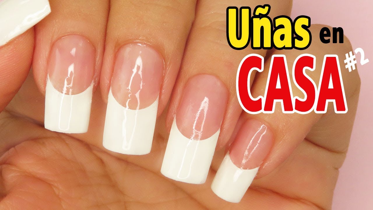 Uñas POSTIZAS en Casa #2 💗Uñas FRENCH Sin lámpara! y COMO RETIRARLAS sin DAÑAR tus UÑAS Naturales