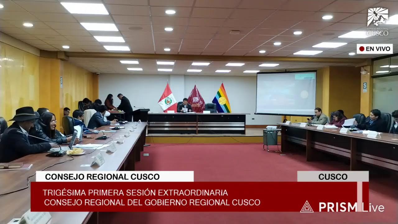 ((🔴)) #ENVIVO / Trigésima Primera Sesión Extraordinaria del Consejo Regional Cusco.