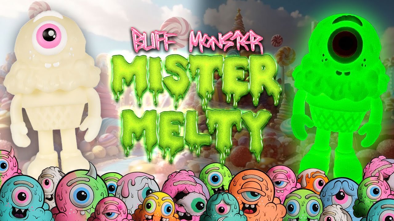 That glow though?!?! New 'Glow in the Dark' vinyl Mister Melty vinyl figure from Buff Monster!