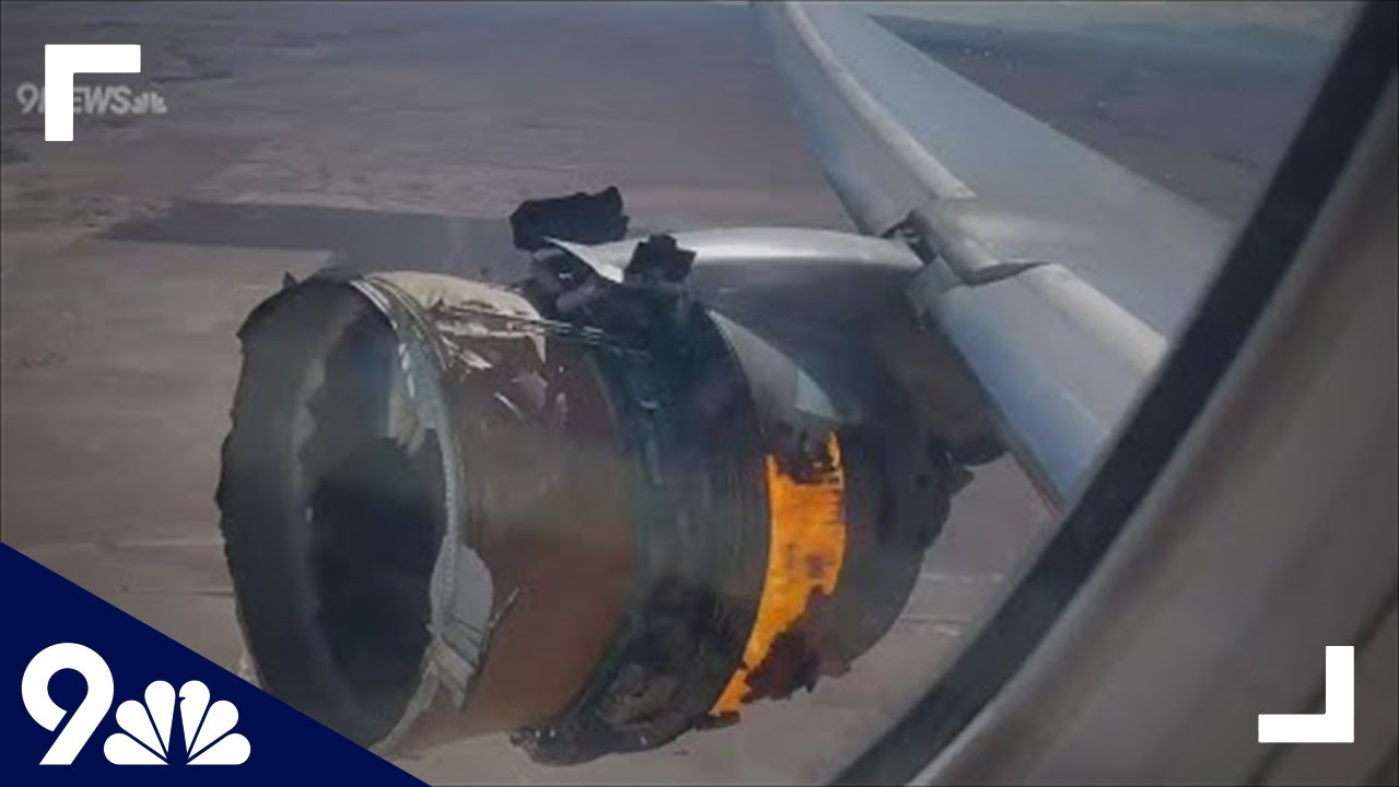 RAW: United Flight 328 engine catches fire