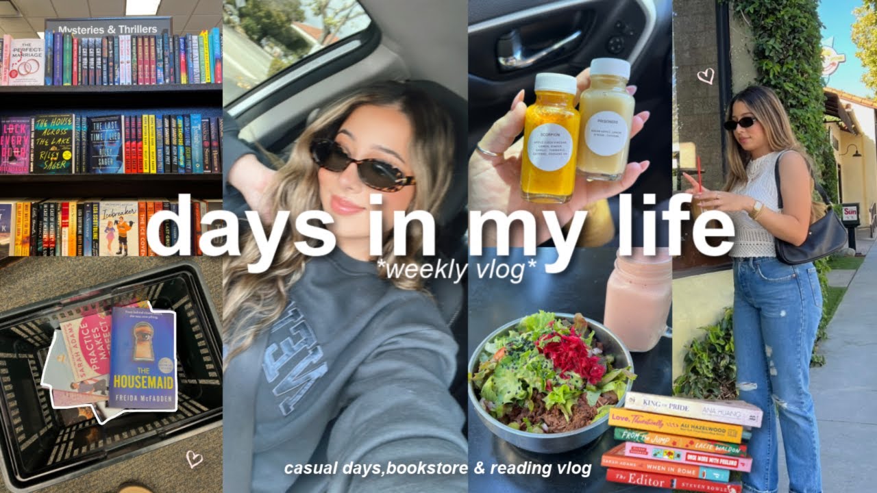 VLOG🍓: last days of summer, reading & bookstore vlog, running errands & more fall decor shopping!