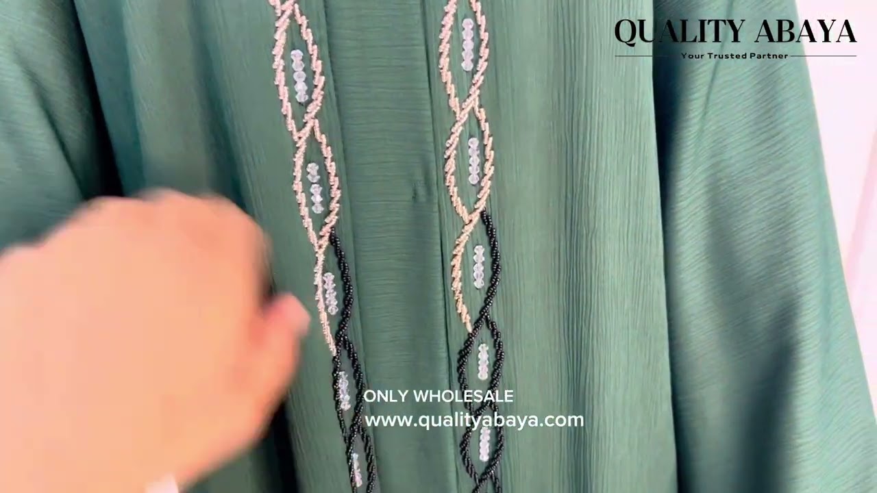 Zoom Fabric Luxury handicraft Dubai Abaya collection | Dubai Wholesale Abaya