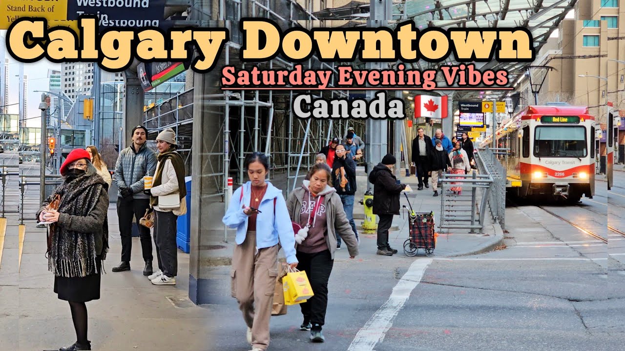 Calgary Downtown on Saturday Evening Walking Tour #Calgary #alberta #Canada