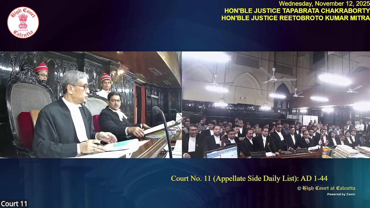 12 November 2025 | Court No. 11 | Live Streaming of the Court proceedings.