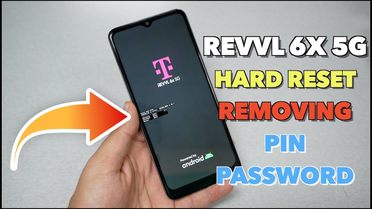 Аппаратный сброс настроек T-Mobile Revvl 6x 5G. Удаление PIN-кода, пароля и графического ключа бе...