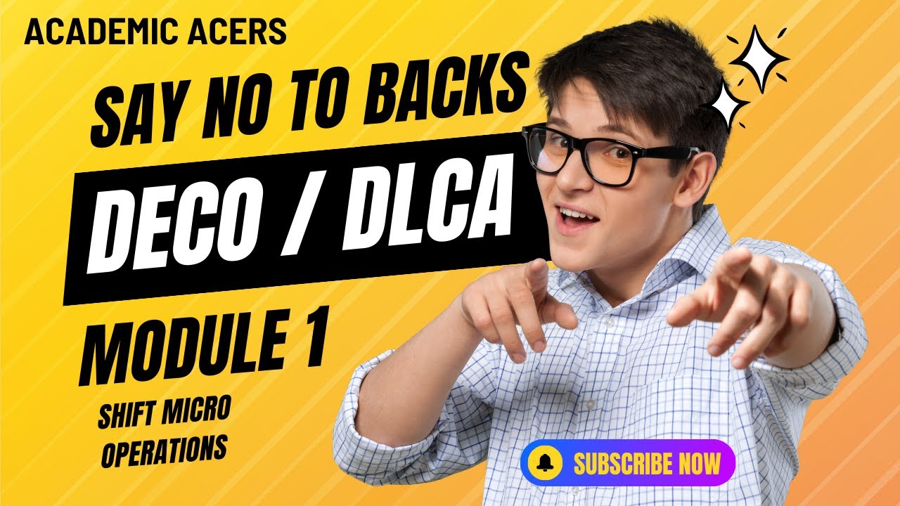 DECO M1 E7 | Shift Micro Operations | SAY NO TO BACKS Series