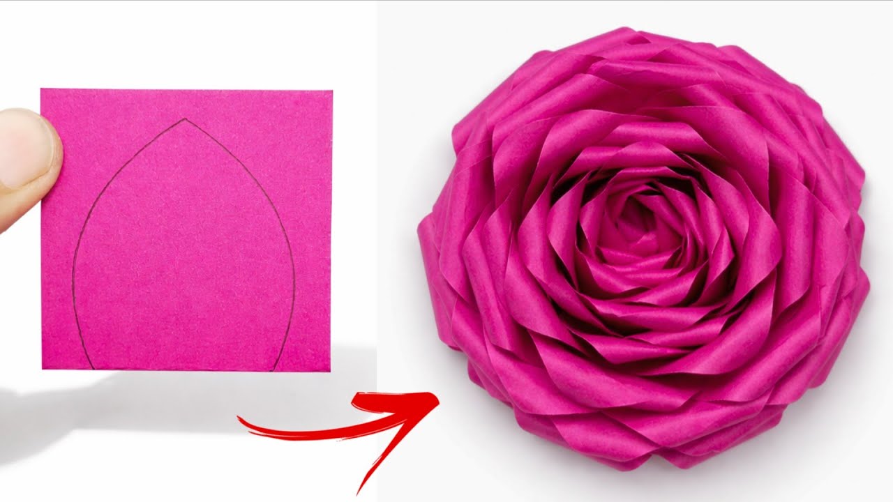 Paper Rose Flower Making Idea | How to Make Paper Flowers | Flower Making With Paper Step by Step 