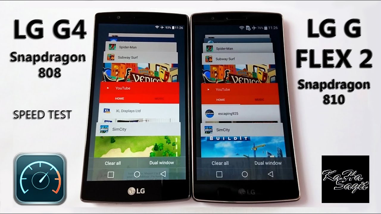 LG G4 vs LG G FLEX 2 Speed Test - apps and web loading time
