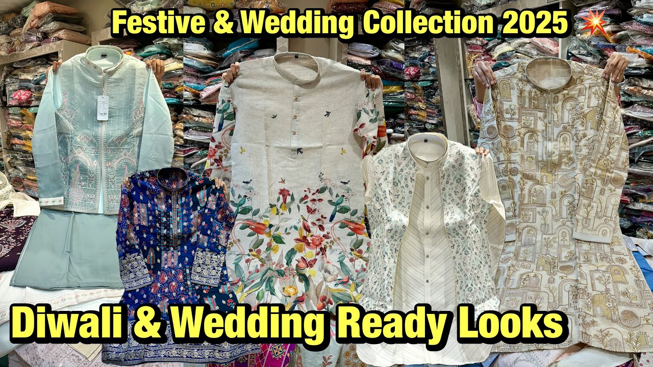Festive & Wedding Collection 2025 💥 Diwali & Wedding Outfits For Men | Designer Kurta | Indo-Western