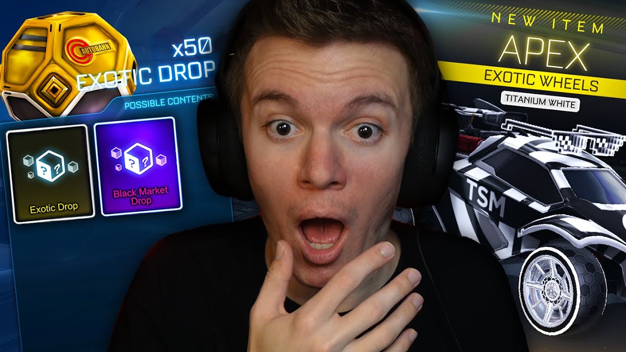 TITANIUM WHITE APEX *EXOTIC DROP OPENING* IN ROCKET LEAGUE!