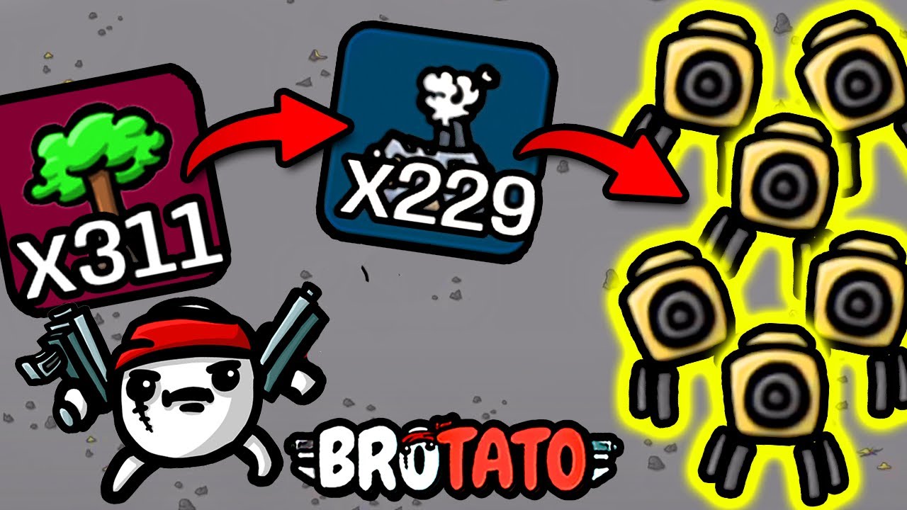 300 Trees x 200 Factories = 2000+ Turrets! | Brotato Modded