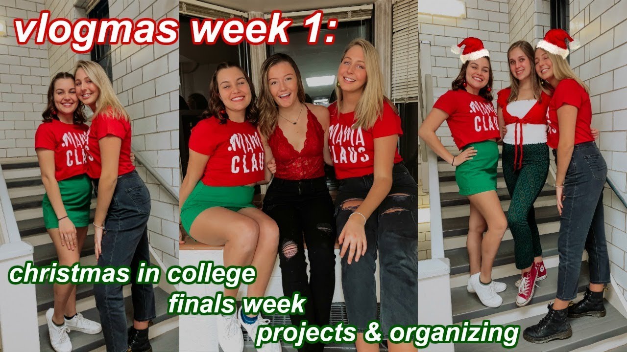 VLOGMAS WEEK 1: christmas parties, finals week, cleaning & organizing