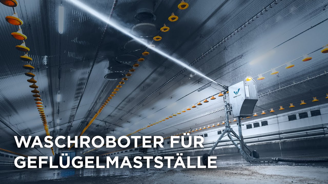 Waschroboter für Geflügelmastställe
