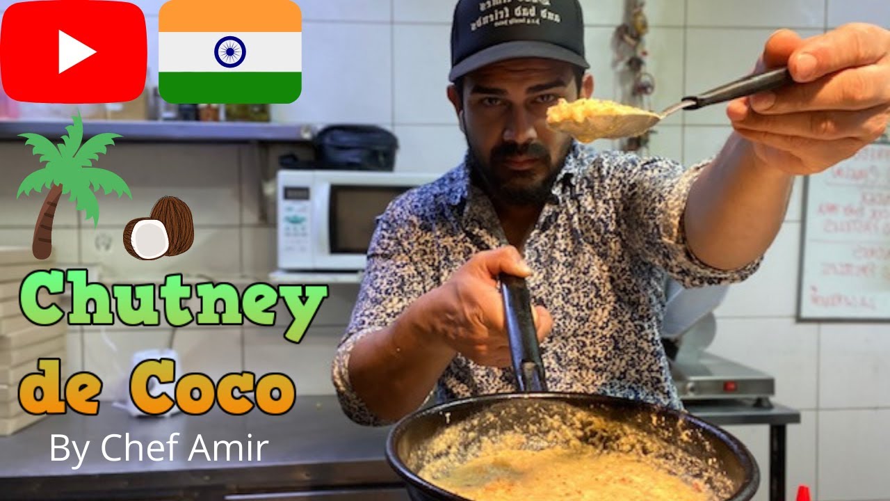 *CHUTNEY DE COCO en 6 minutos, comida india en español por CHEF AMIR*