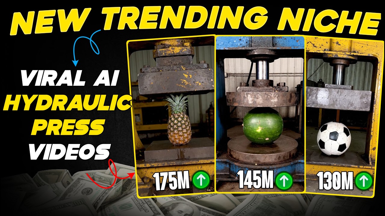 How To Create Viral Hydraulic Press AI Videos (100% FREE Full Course)