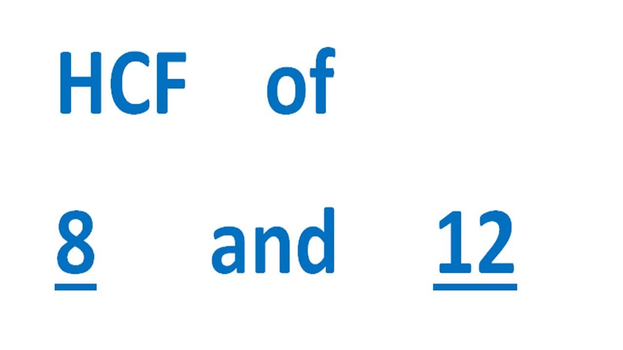HCF 8 и 12