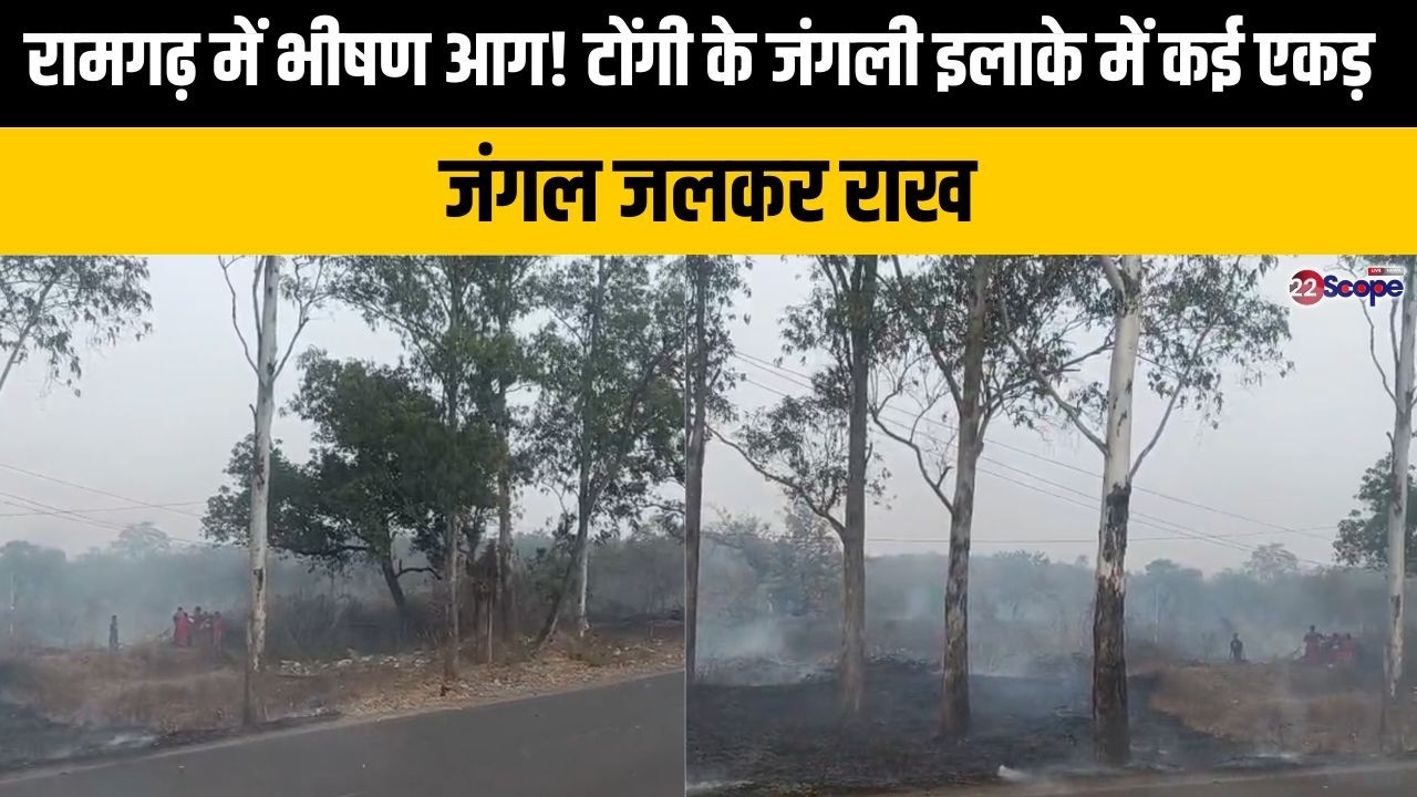 रामगढ़ में भीषण आग! टोंगी के जंगली इलाके में कई एकड़ जंगल जलकर राख | Ground Report