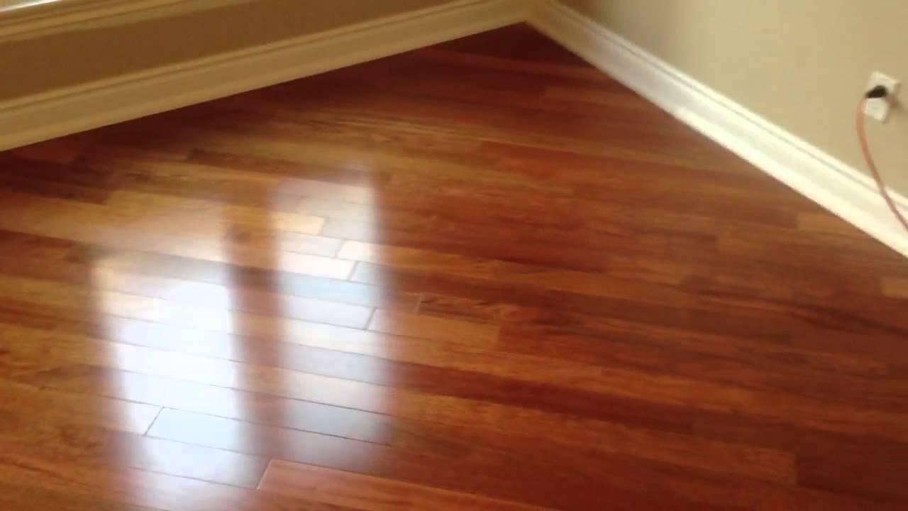Floorama Flooring: Natural Jatoba Hardwood Flooring Installed at 45 degrees - Toronto