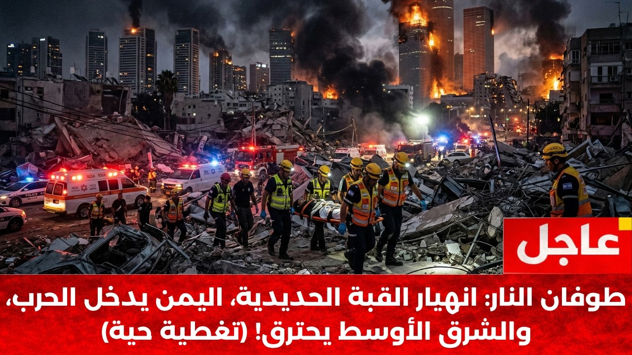 🔴 بث مباشر 🚨 ليلةُ الانكسار: جحيمُ الصواريخ يزلزل تل أبيب.. والنار تمتد إلى مطارات الخليج!
