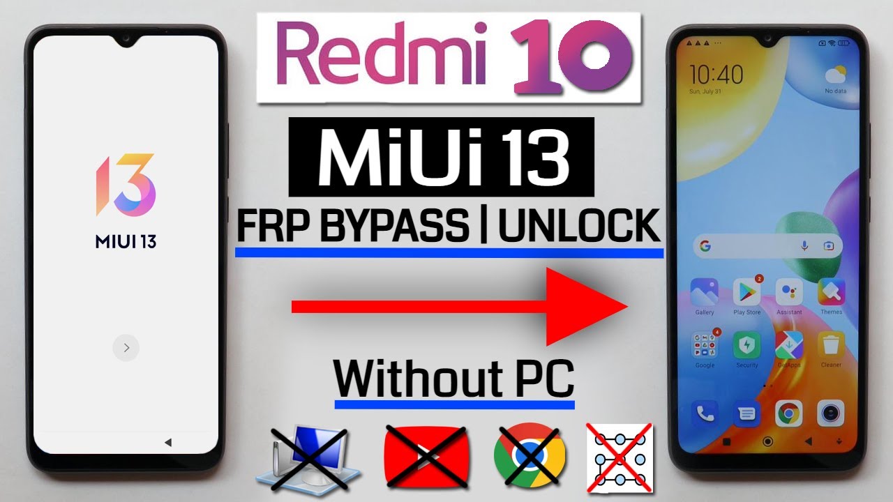 Redmi 10 Miui 13 Frp Unlock | Bypass Google Account Lock Without PC/Without Apk New Method 2022