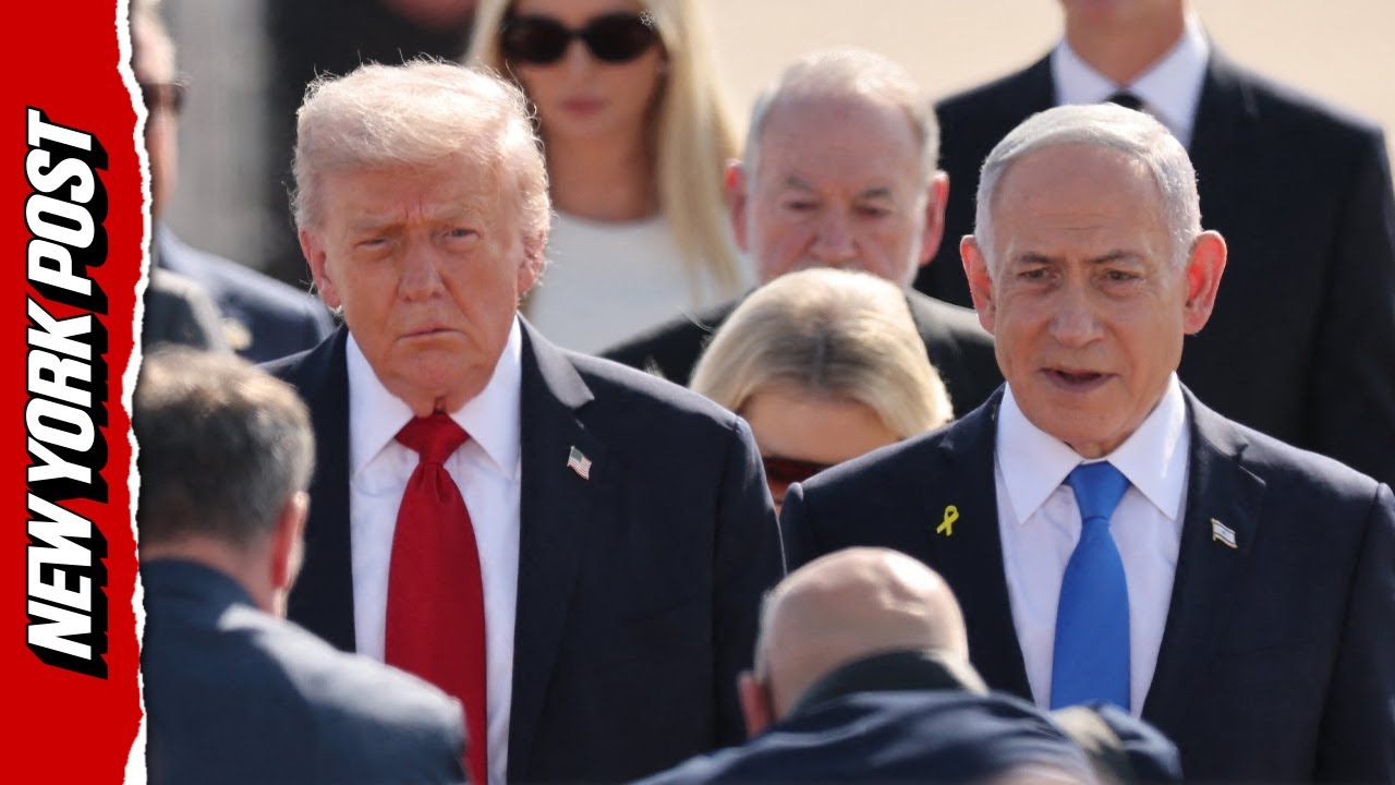 President Trump Lands in Tel Aviv to Meet with Families of Hostages and Address Israeli Parliament