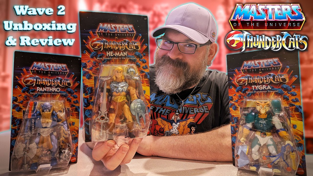Masters of the Universe X Thundercats Wave 2 | He-Man | Tygra | Panthro: распаковка и обзор