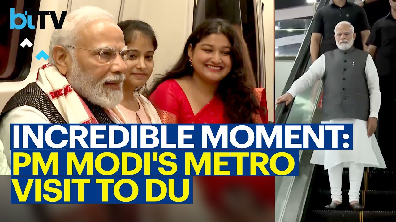 PM Modi's Special Metro Ride To Delhi University's Centenary Celebrations
