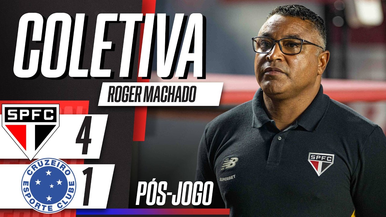 AO VIVO: COLETIVA ROGER MACHADO | S&Atilde;O PAULO 4 X 1 CRUZEIRO PELO BRASILEIR&Atilde;O