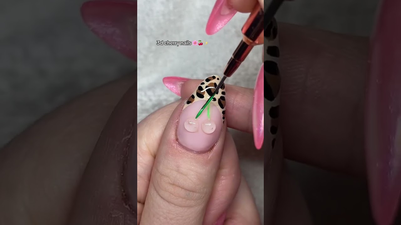 3d cherry nails #nailart #naildesigns #nails #nailinspo #nailtutorial #cherrynails