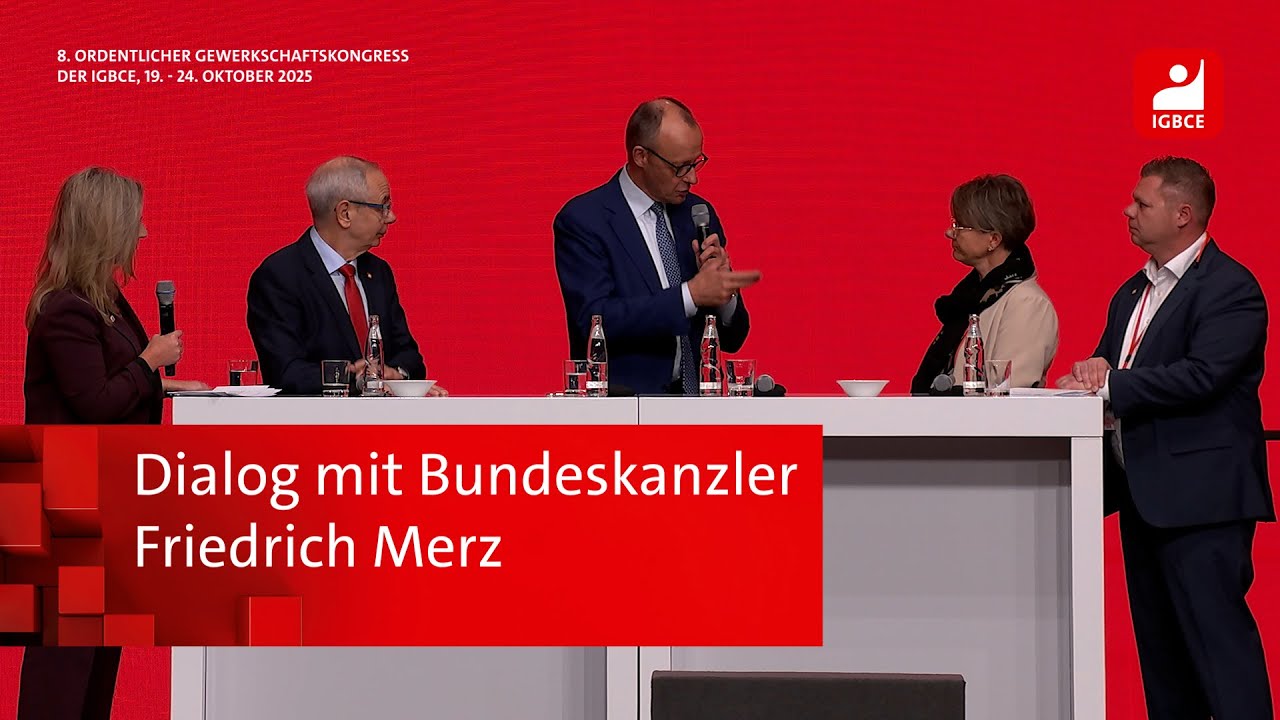 Dialog mit Friedrich Merz, Michael Vassiliadis & Betriebsratsvorsitzenden #igbce25 #bundeskanzler
