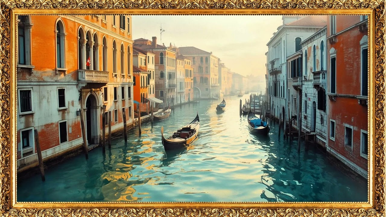Venice Canals – Beautiful Painted Artwork | 4 Images on Rotation | 4K