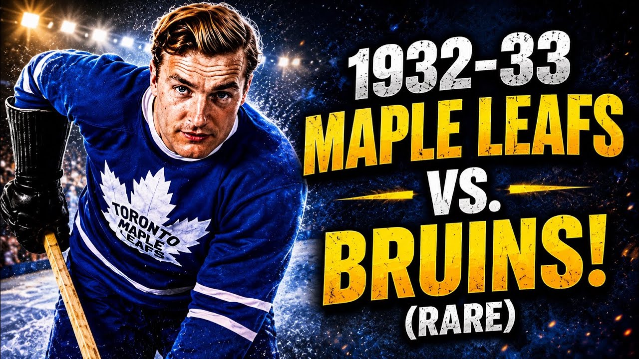1932-33 Toronto Maple Leafs vs. Boston Bruins Game Footage 🏒⭐️ [In Color, Speed Adjusted] 