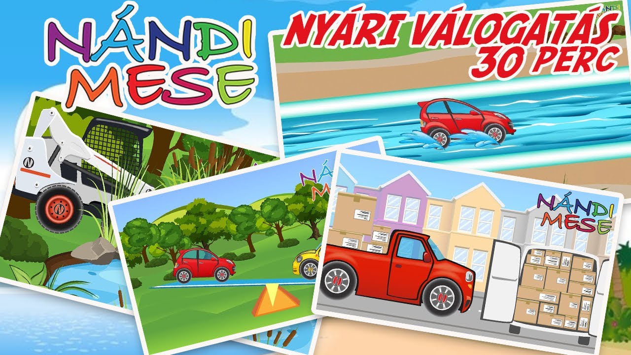 Nyári válogatás 30 perc 🚗 🚜 🚓 🚑 🚒 🎁