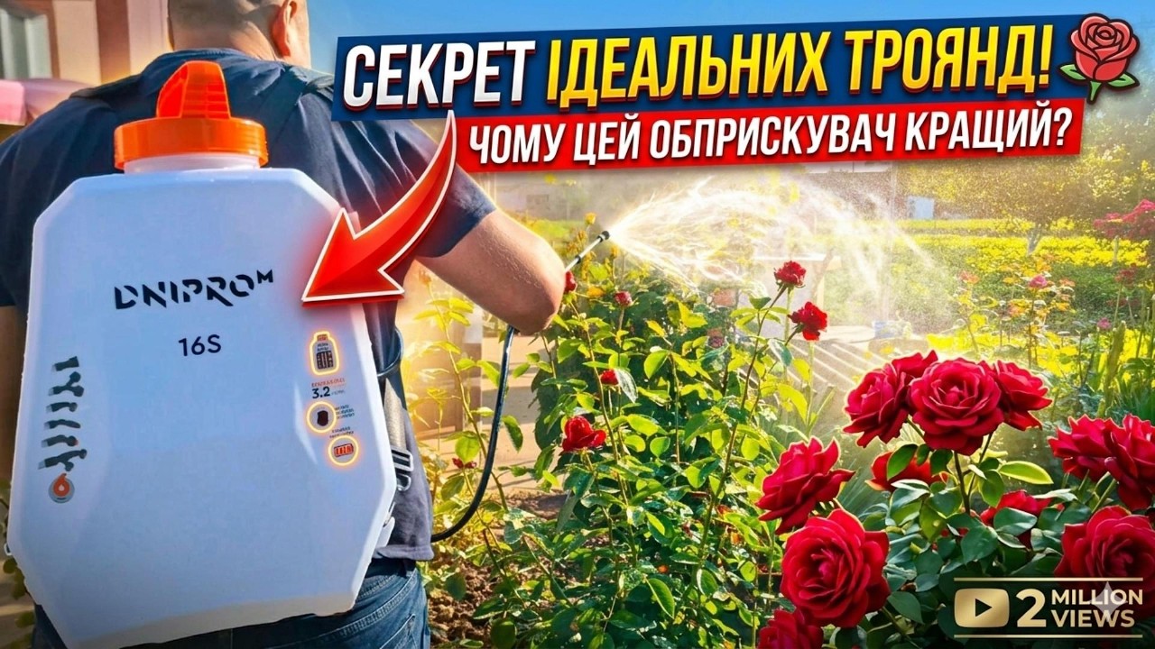 Dnipro-M 16S Огляд та Тест Акумуляторного обприскувача  — Мої враження після використання