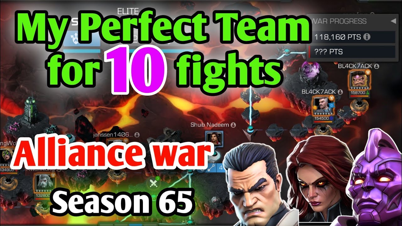 My Perfect Team for 10 Fight / Aw Season 65/MCOC 