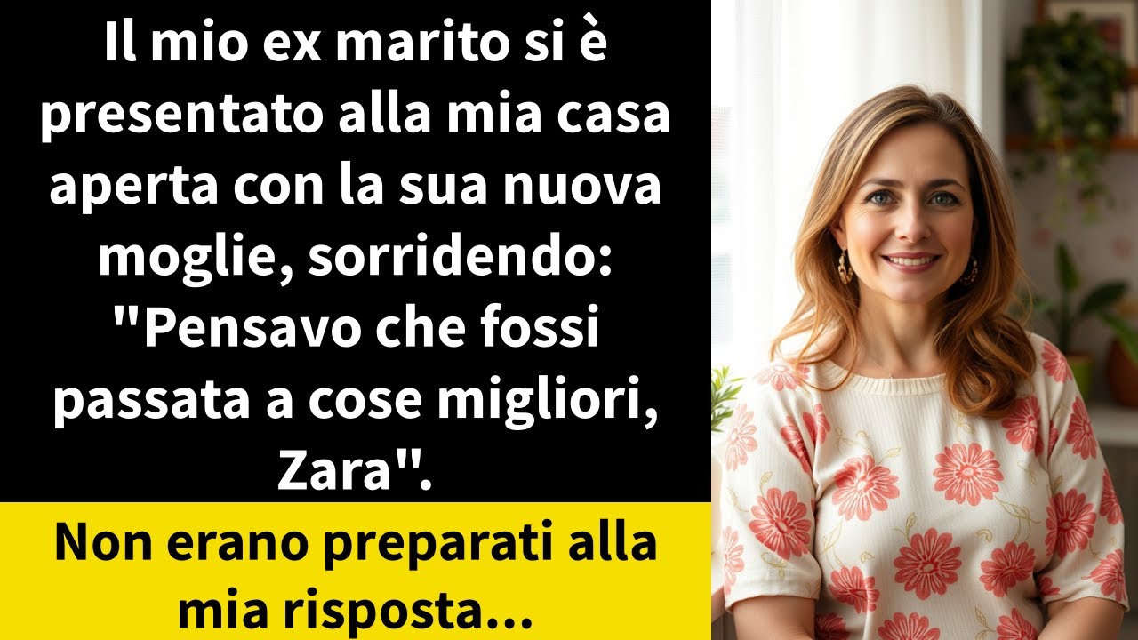 Il mio ex marito si è presentato alla mia casa aperta con la sua nuova moglie, sorridendo: