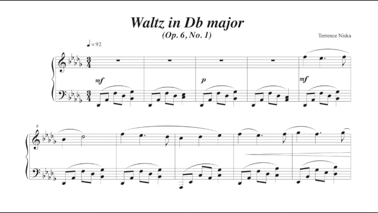 Waltz in Db major,  Op. 6, No. 1