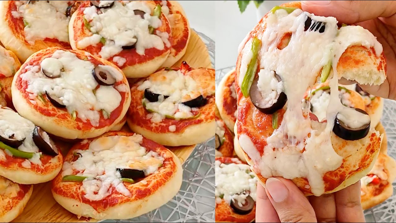 Mini Pizza Recipe 🍕 Super Easy dough don't miss it👌