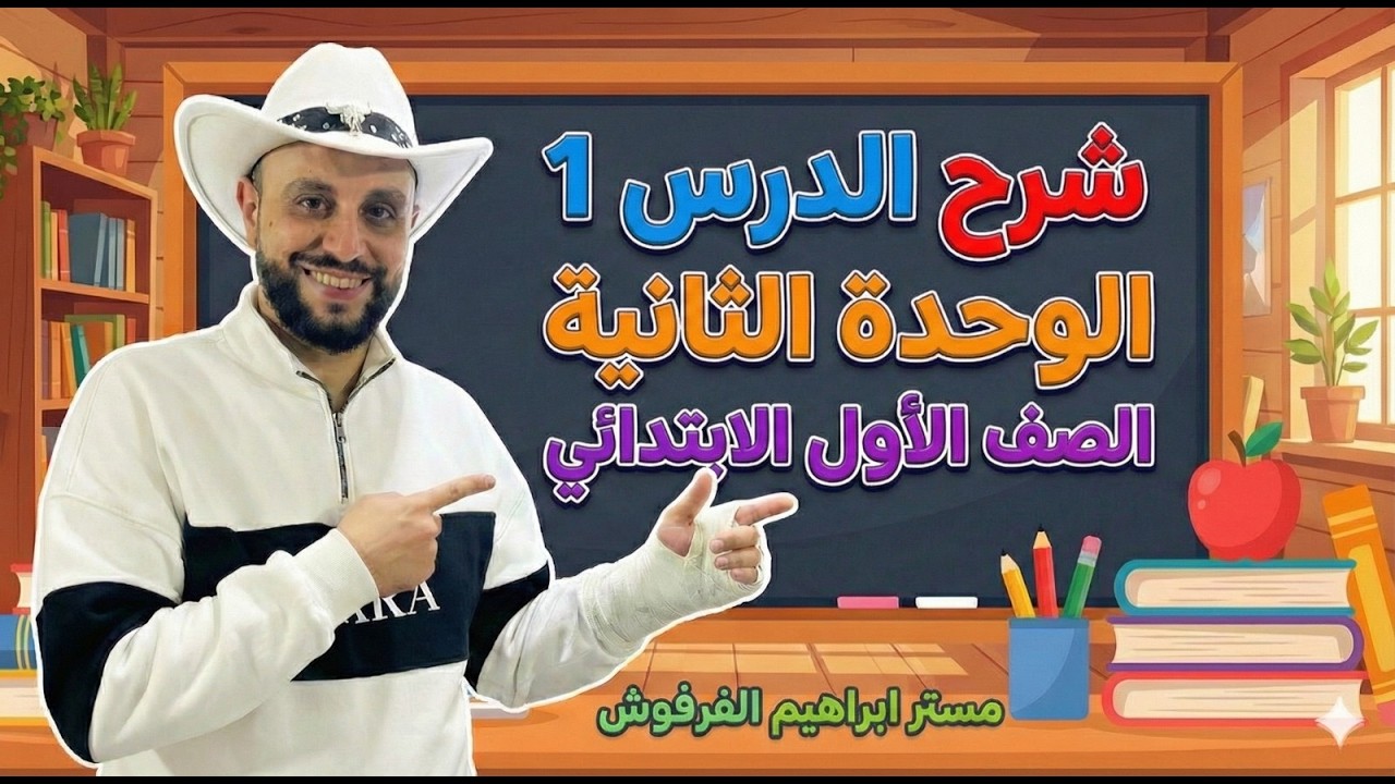 شرح منهج انجليزي الصف الأول الإبتدائي | الوحدة الثانية الدرس 1 – الترم الثاني 2026