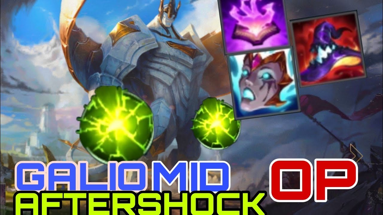 GALIO MID AFTERSHOCK IS OP | GALIO RANK GAMEPLAY | LEAGUE OF LEGENDS [WILDRIFT] GAMEPLAY