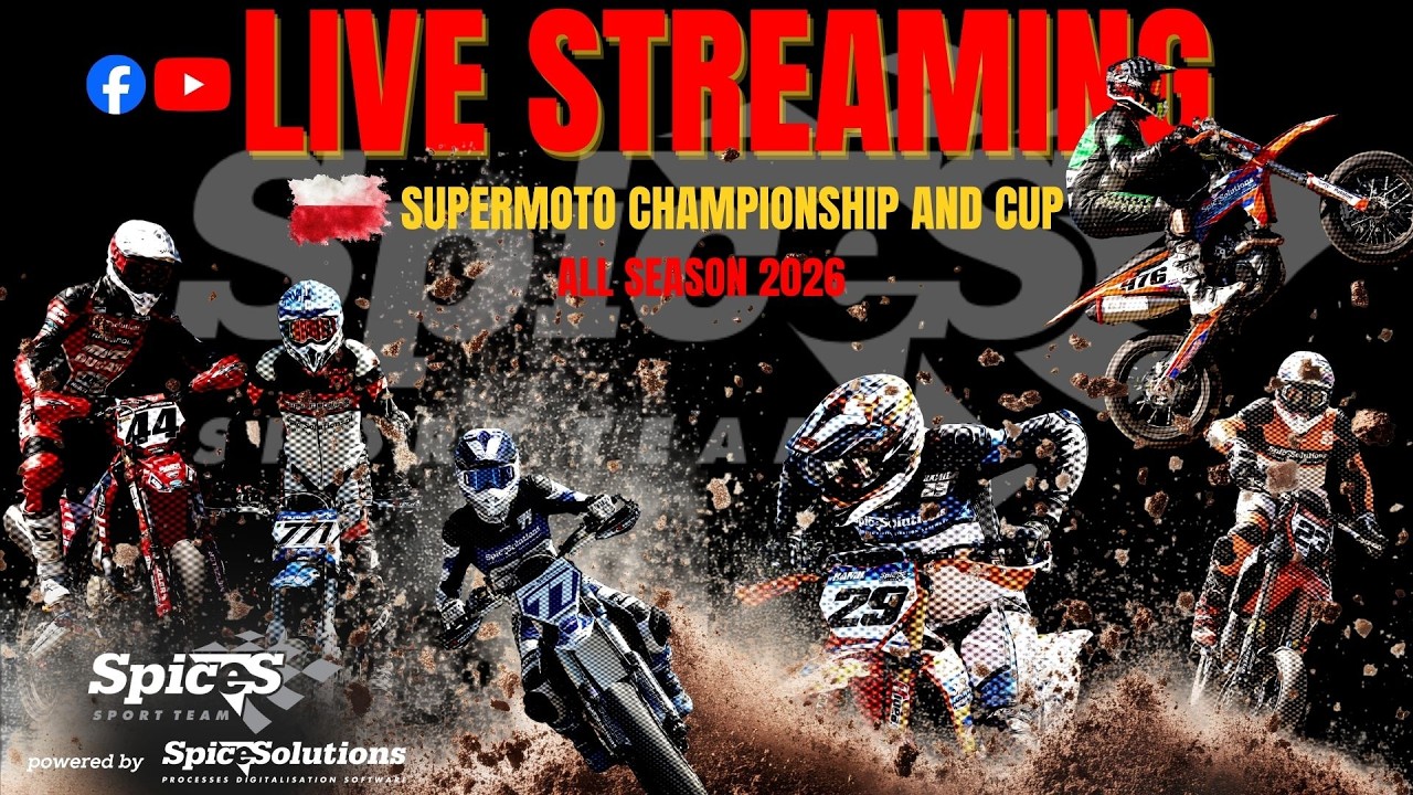 SUPERMOTO LIVE STREAMING 26.07.2026  4. runda MP i PP Supermoto Polish Championship - Biłgoraj