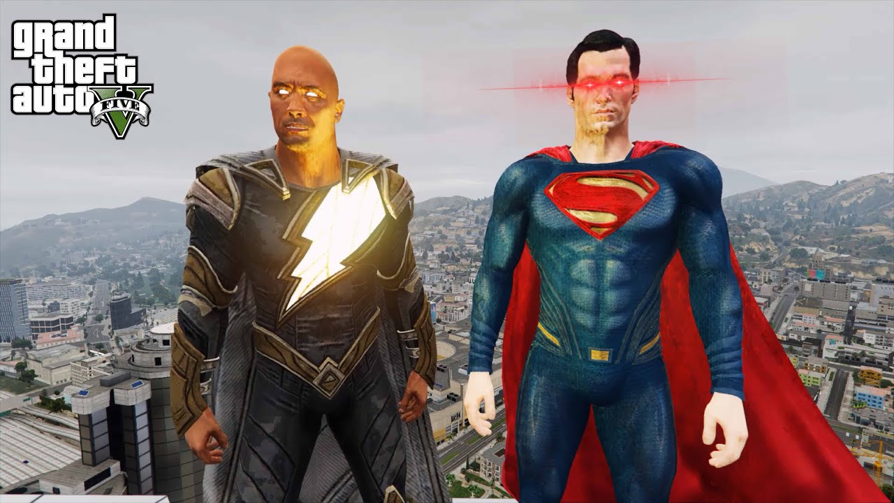 GTA 5 - Superman VS Black Adam in Los Santos