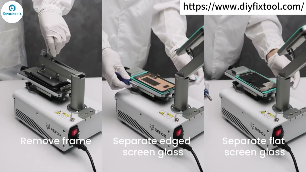 REFOX RF20 Mobile Phone Flat Curved Screen Heating Separator Frame Remover #phonefix