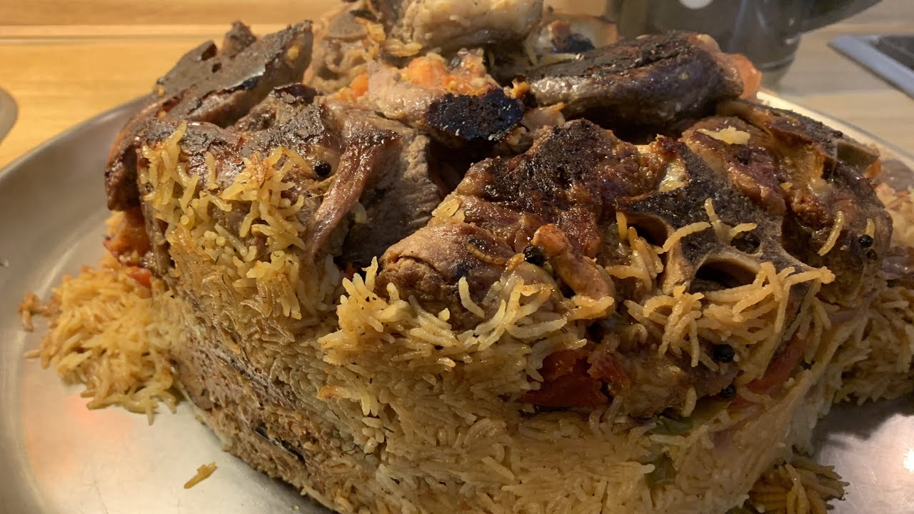 مقلوبة اللحم مع الخضار او مدفونة اللحم  طعم زاكي وشهي لاتفوتكم المشاهدة 😋👍🌹مطبخ المذاق المميز