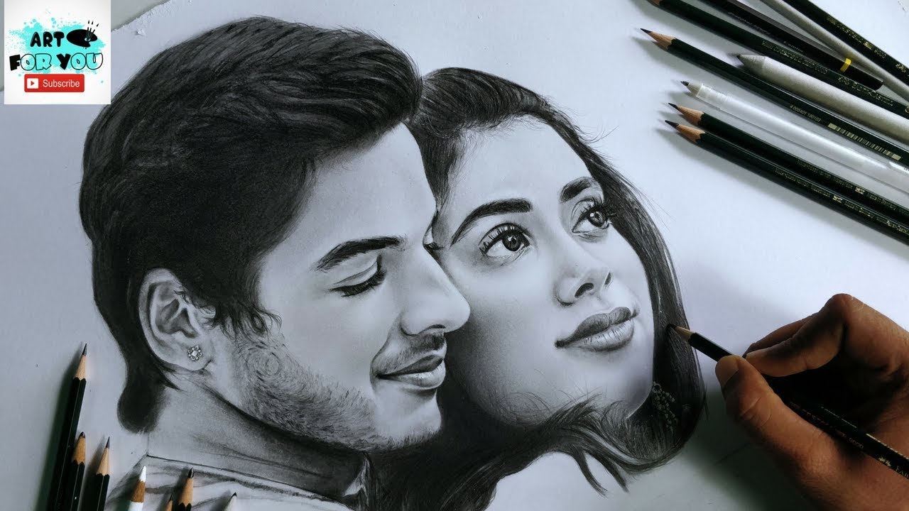 Drawing Dhadak Stars - Realistic Sketch | Janhvi and Ishaan's Sketch | Dhadak Sketch