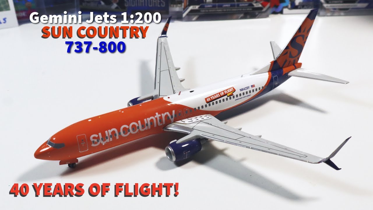 Gemini200 Sun Country Airlines 737-800 Unboxing! (40 YEARS OF FLIGHT LIVERY!)