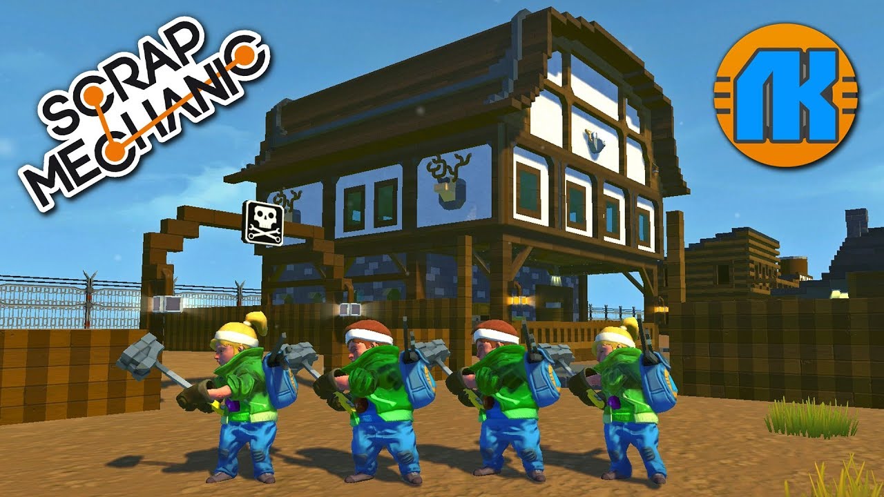 КОМАНДА ЛК СТРОИТ ГОРОД ДЛЯ МУЛЬТА в Scrap Mechanic !!!