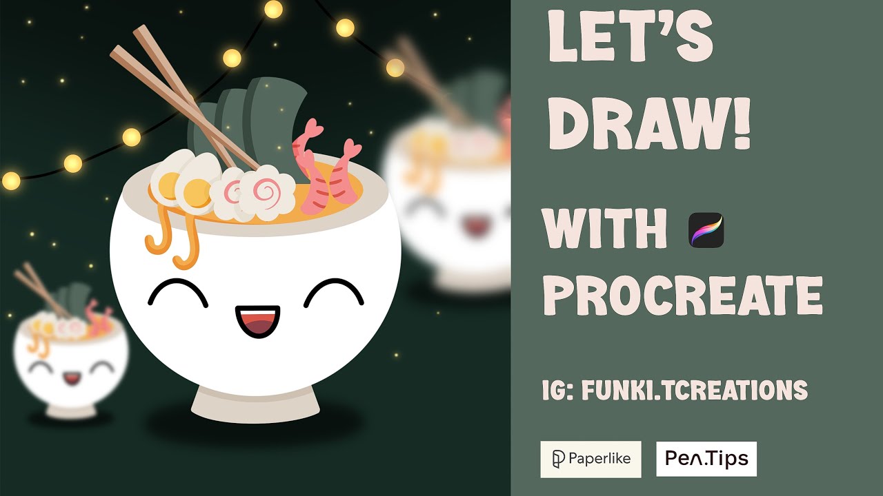 Cute Ramen Bowls Procreate Tutorial